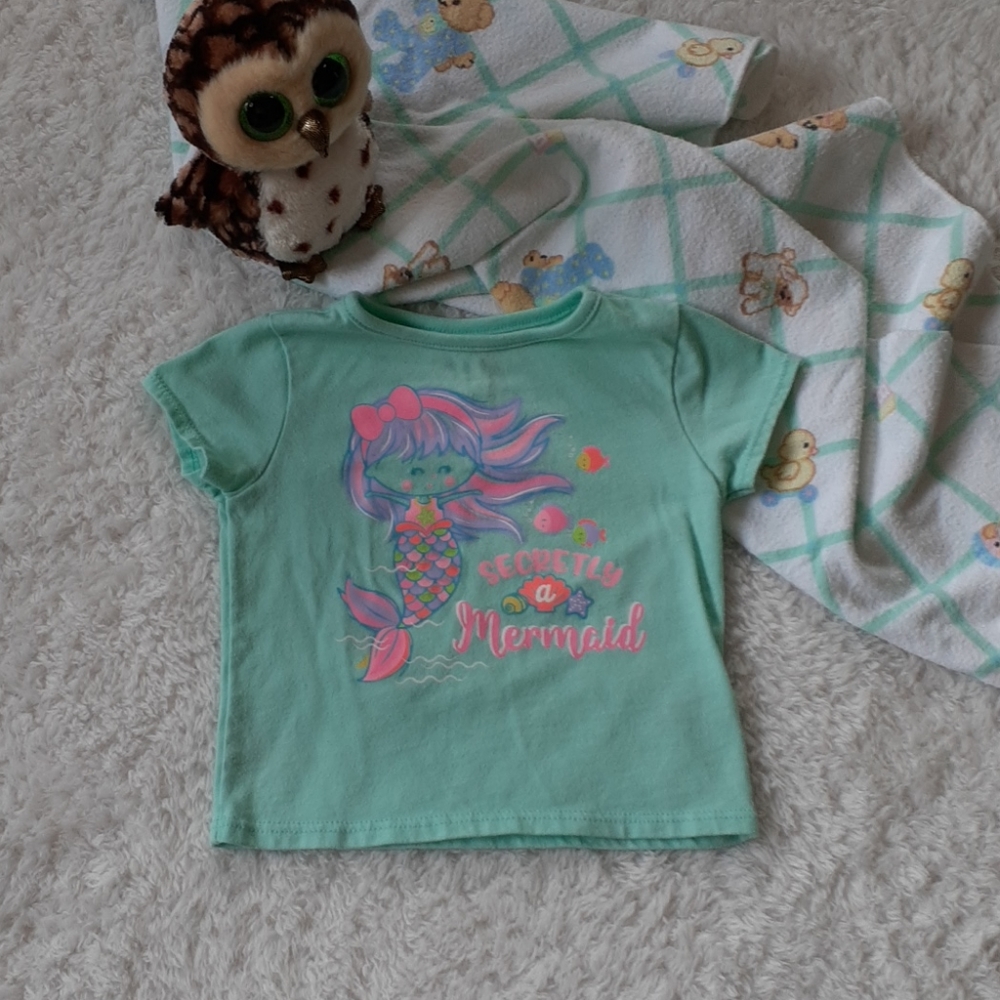 Garanimals Babies Mint Green Mermaid Tee Shirt Size 12 Months
